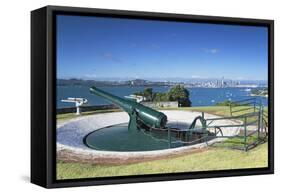 Disappearing Gun and Auckland Skyline-Ian-Framed Stretched Canvas