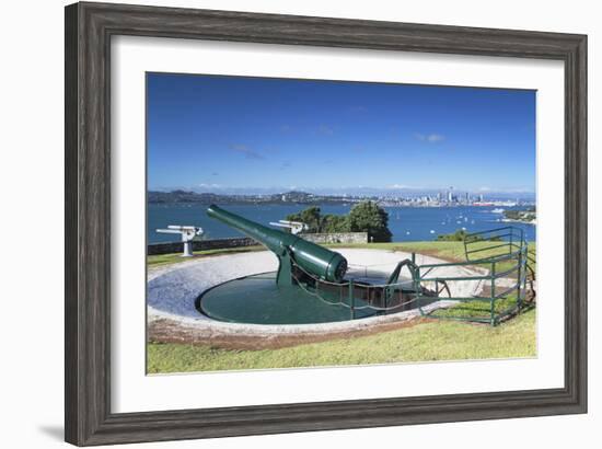 Disappearing Gun and Auckland Skyline-Ian-Framed Photographic Print