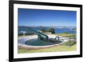 Disappearing Gun and Auckland Skyline-Ian-Framed Photographic Print