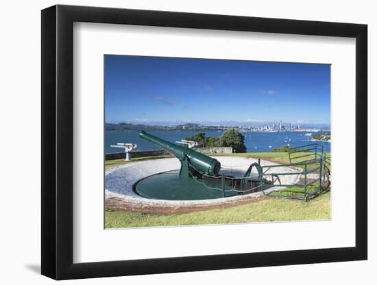 Disappearing Gun and Auckland Skyline-Ian-Framed Photographic Print