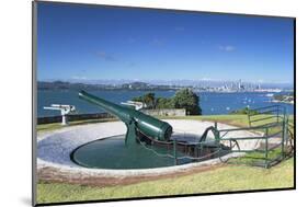 Disappearing Gun and Auckland Skyline-Ian-Mounted Photographic Print