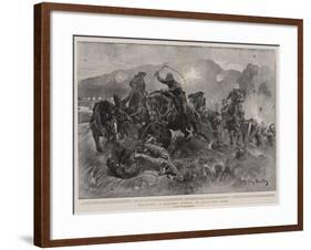 Disaster!, a Gallant Effort to Save the Guns-John Charlton-Framed Giclee Print