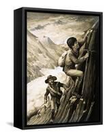 Disaster on the Matterhorn-English School-Framed Stretched Canvas