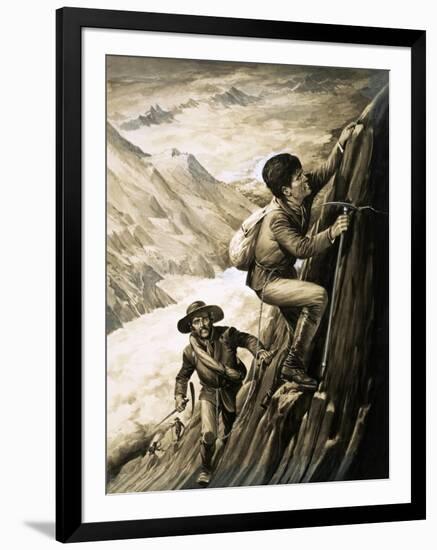 Disaster on the Matterhorn-English School-Framed Premium Giclee Print