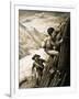 Disaster on the Matterhorn-English School-Framed Giclee Print