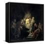 Disbelief of Apostle Thomas-Rembrandt van Rijn-Framed Stretched Canvas