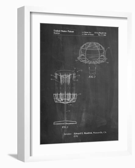 Disc Golf Basket Patent-Cole Borders-Framed Art Print