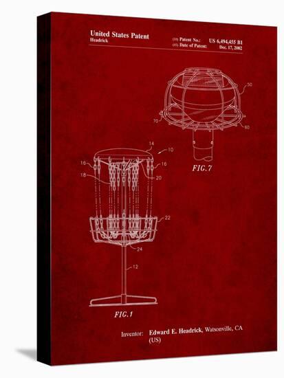 Disc Golf Basket Patent-Cole Borders-Stretched Canvas