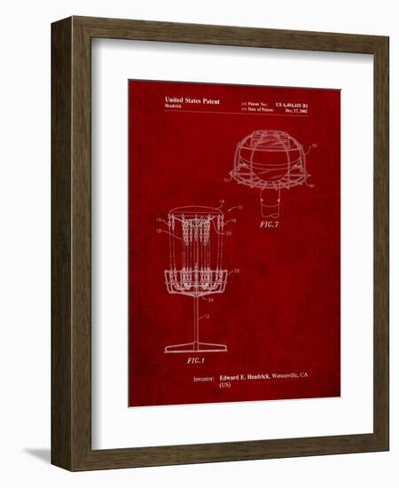 Disc Golf Basket Patent-Cole Borders-Framed Art Print