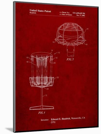 Disc Golf Basket Patent-Cole Borders-Mounted Art Print