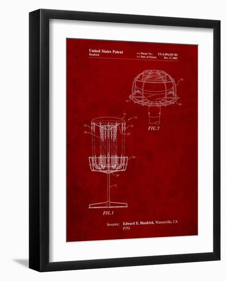 Disc Golf Basket Patent-Cole Borders-Framed Art Print