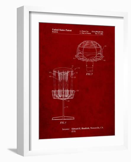 Disc Golf Basket Patent-Cole Borders-Framed Art Print