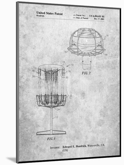 Disc Golf Basket Patent-Cole Borders-Mounted Art Print