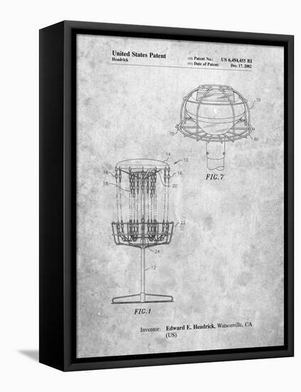 Disc Golf Basket Patent-Cole Borders-Framed Stretched Canvas