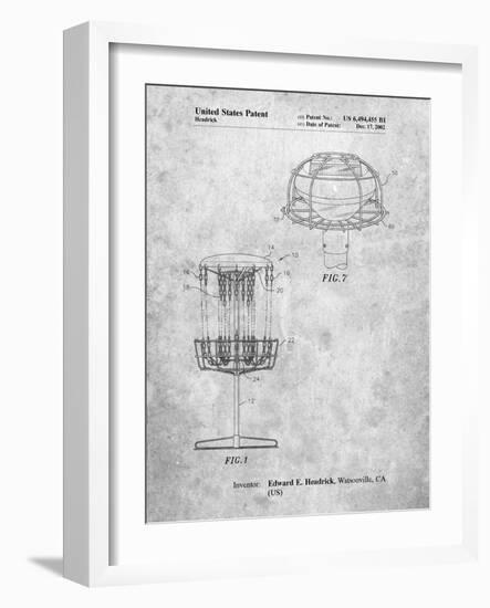 Disc Golf Basket Patent-Cole Borders-Framed Art Print