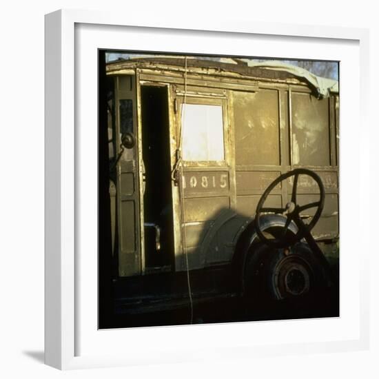 Discarded Mail Truck in Automobile Junkyard-Walker Evans-Framed Photographic Print