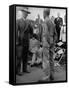 Discharged Gi Looking at New Suit Fashions-Nina Leen-Framed Stretched Canvas