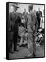 Discharged Gi Looking at New Suit Fashions-Nina Leen-Framed Stretched Canvas