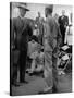 Discharged Gi Looking at New Suit Fashions-Nina Leen-Stretched Canvas