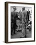 Discharged Gi Looking at New Suit Fashions-Nina Leen-Framed Photographic Print