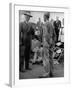 Discharged Gi Looking at New Suit Fashions-Nina Leen-Framed Photographic Print