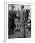 Discharged Gi Looking at New Suit Fashions-Nina Leen-Framed Photographic Print