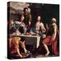 Disciples at Emmaus-Philippe De Champaigne-Stretched Canvas