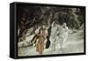 Disciples on the Road to Emmaus-James Tissot-Framed Stretched Canvas