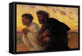 Disciples Peter and John Running at the Sepulchre on the Morning of the Resurrection-null-Framed Stretched Canvas