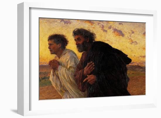 Disciples Peter and John Running at the Sepulchre on the Morning of the Resurrection-null-Framed Giclee Print