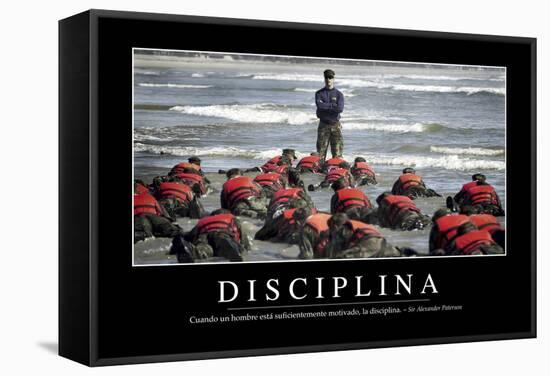 Disciplina. Cita Inspiradora Y Póster Motivacional-null-Framed Stretched Canvas