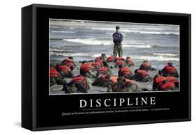 Discipline: Citation Et Affiche D'Inspiration Et Motivation-null-Framed Stretched Canvas
