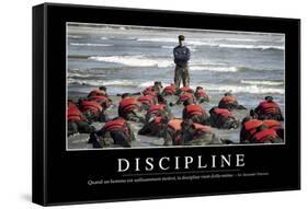 Discipline: Citation Et Affiche D'Inspiration Et Motivation-null-Framed Stretched Canvas