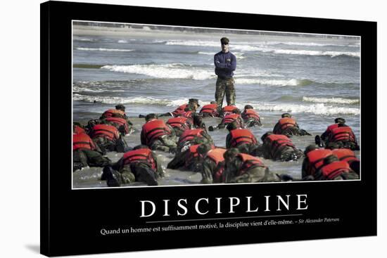 Discipline: Citation Et Affiche D'Inspiration Et Motivation-null-Stretched Canvas