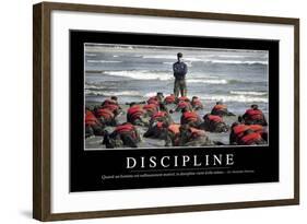 Discipline: Citation Et Affiche D'Inspiration Et Motivation-null-Framed Photographic Print