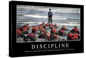Discipline: Inspirational Quote and Motivational Poster-null-Stretched Canvas