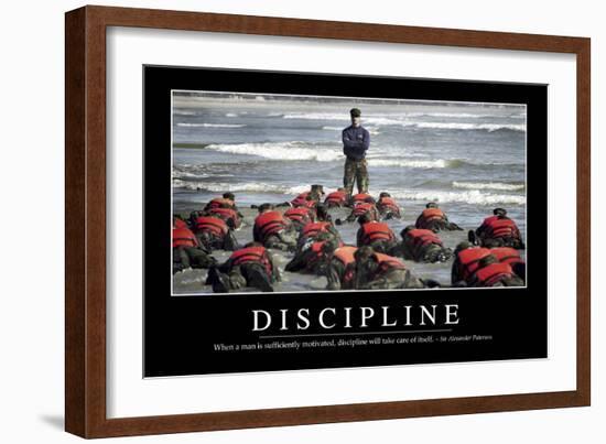 Discipline: Inspirational Quote and Motivational Poster-null-Framed Photographic Print