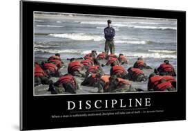 Discipline: Inspirational Quote and Motivational Poster-null-Mounted Photographic Print