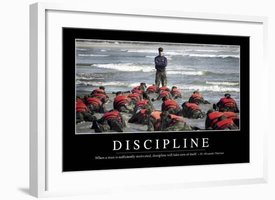 Discipline: Inspirational Quote and Motivational Poster-null-Framed Photographic Print