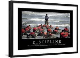 Discipline: Inspirational Quote and Motivational Poster-null-Framed Photographic Print