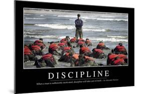 Discipline: Inspirational Quote and Motivational Poster-null-Mounted Photographic Print
