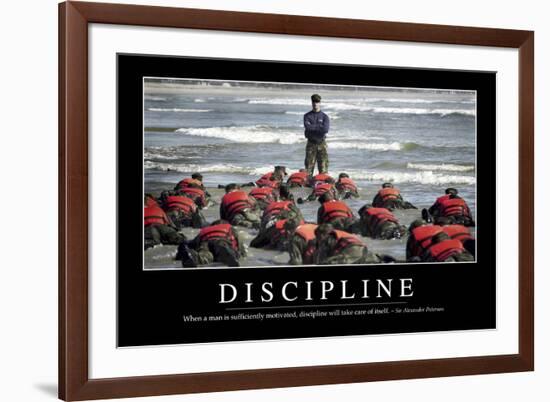 Discipline: Inspirational Quote and Motivational Poster-null-Framed Photographic Print