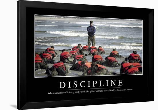 Discipline: Inspirational Quote and Motivational Poster-null-Framed Photographic Print