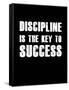 Discipline is the key to Success-null-Framed Stretched Canvas