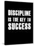 Discipline is the key to Success-null-Stretched Canvas