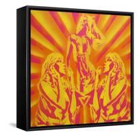 Disco-Abstract Graffiti-Framed Stretched Canvas