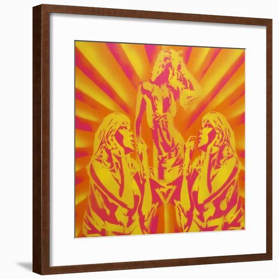 Disco-Abstract Graffiti-Framed Giclee Print