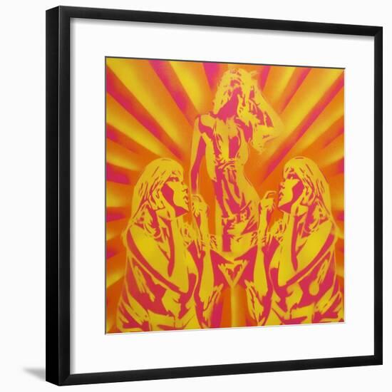 Disco-Abstract Graffiti-Framed Giclee Print