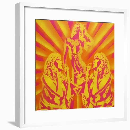 Disco-Abstract Graffiti-Framed Giclee Print