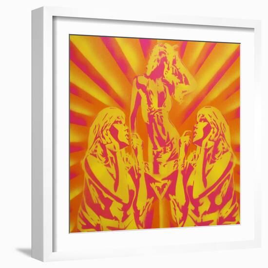 Disco-Abstract Graffiti-Framed Giclee Print